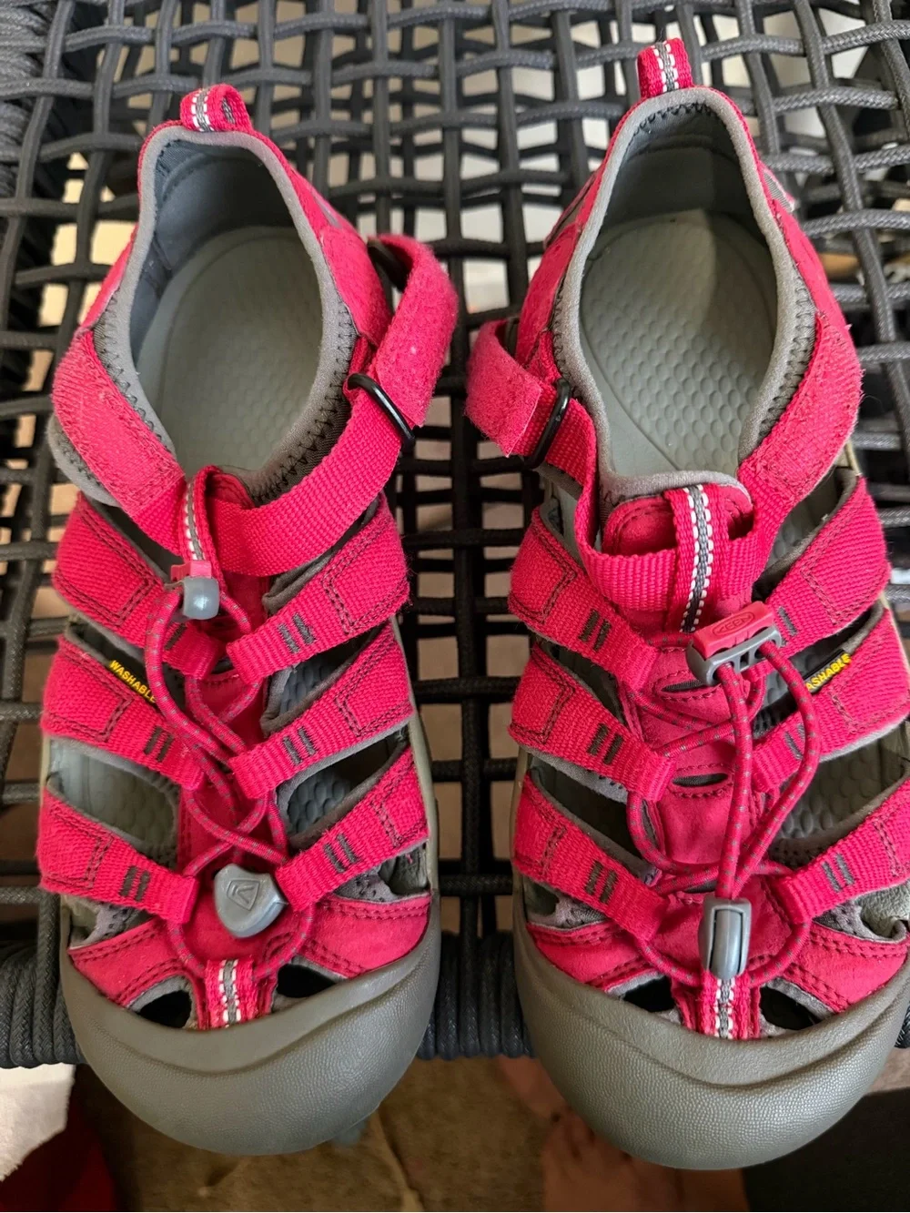 Keen Kids Pink/Red Closed-Toe Adventure Sandals